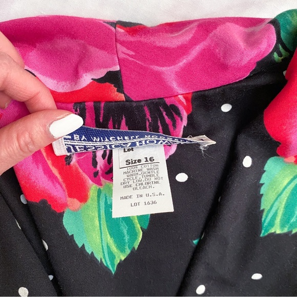 Vintage Jessica Howard by Mitchell Rodbell floral polka dot career dress - Picture 13 of 15